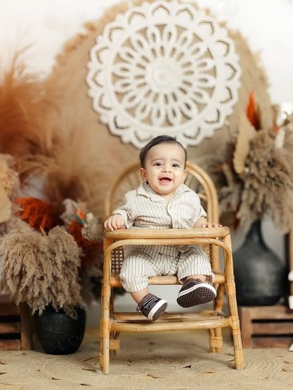 Sometimes a little cry makes for an adorable and real photo. This half birthday shoot captures all the expressions, big and small.