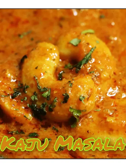A rich and creamy Kaju Masala, where roasted cashews are simmered in a luscious tomato and onion based gravy.