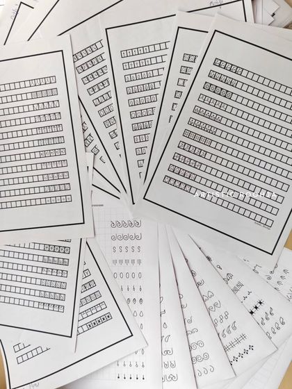 A sample of the extensive library of practice patterns included with the course. These resources are designed to help you build a visual library of fillers you can use in your own unique creations.