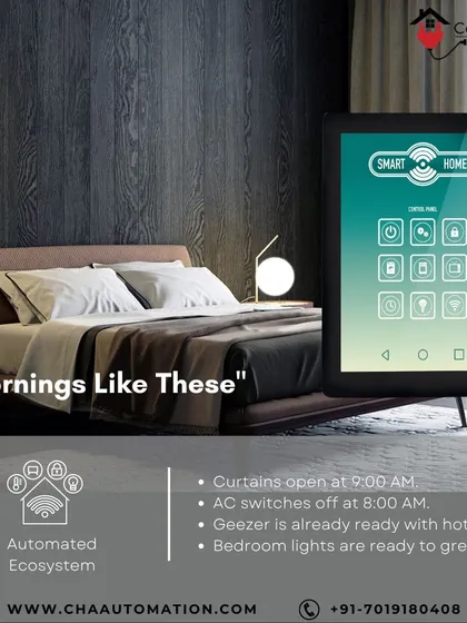 Imagine waking up to a home that prepares itself for your day. Our automated ecosystem can open your curtains, turn off the AC, ready the geyser with hot water, and adjust bedroom lights, all before you get out of bed.