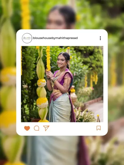 Blouse House by Mahitha Prasad - Custom Blouse Design & Embroidery Real Brides, Real Stories photo 21