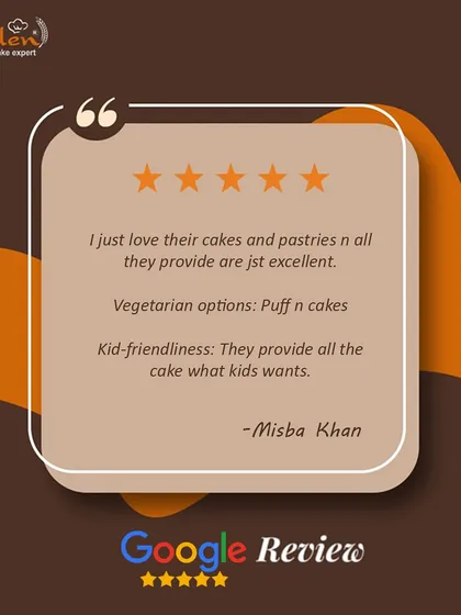 We're so happy that Misba loves our cakes and pastries. It's great to know our vegetarian and kid-friendly options are a hit.