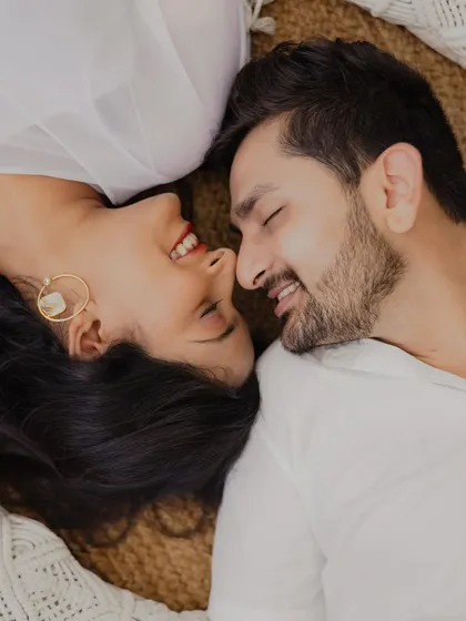 Beyond the grand scenes, it's the quiet, intimate moments that hold so much power. This simple, close-up shot focuses on the gentle connection and pure happiness shared between two people.