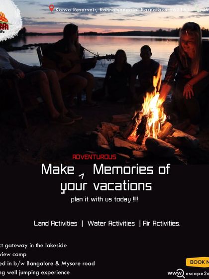 Make adventurous memories of your vacation. Our bonfire setup is ideal for sharing stories and playing music.