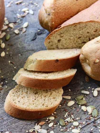 Sliced and ready to serve, our freshly baked whole-wheat baguette is the perfect example of our commitment to wholesome, from-scratch cooking.