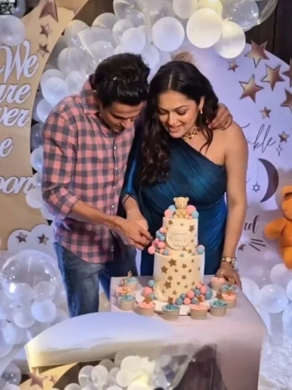 The parents-to-be cutting their beautiful baby shower cake. It was an honor to be part of their journey to parenthood.