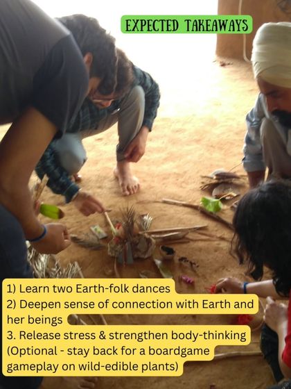 Here are the expected takeaways from our Earth-Based Movement workshop. You'll learn two Earth-folk dances, deepen your connection with nature, and release stress through body-thinking.