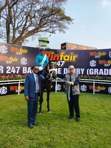 'Shamrock' after winning The Bangalore Race Course 161st Year Commemoration Trophy.