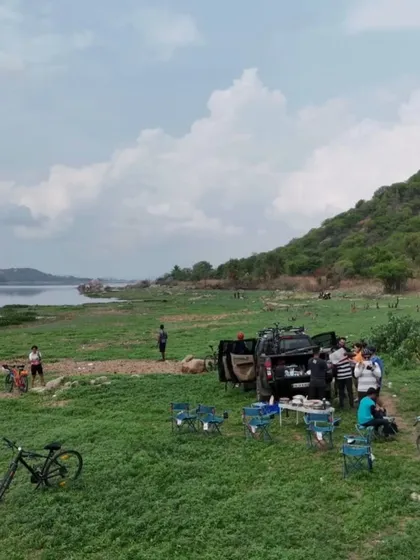 Our support vehicle doubles as a mobile kitchen! We set up elaborate picnics in the most beautiful and remote locations.