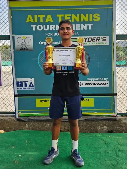 A testament to our junior development program. NTC's Yashvardhan Singh showcases his double victory, securing both the Singles and Doubles titles at the Under-14 Championship Series in Gurugram.