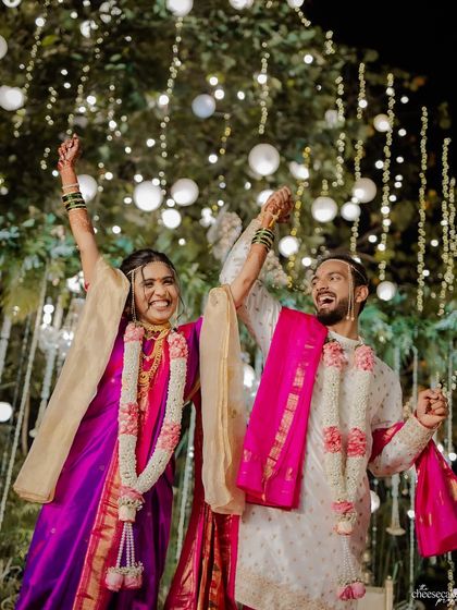 Another shot of the couple celebrating, their happiness is contagious!