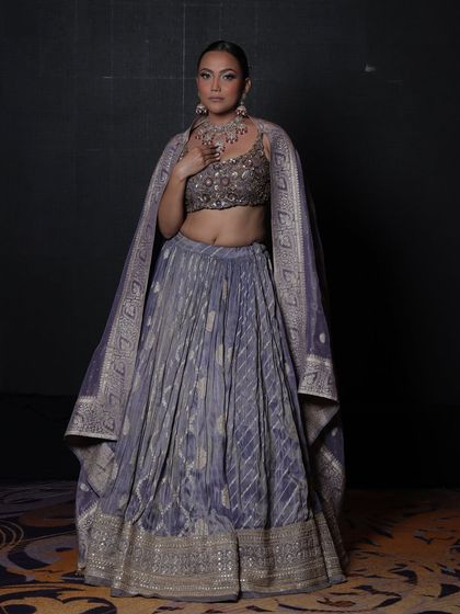 A confident pose showcasing the complete look.