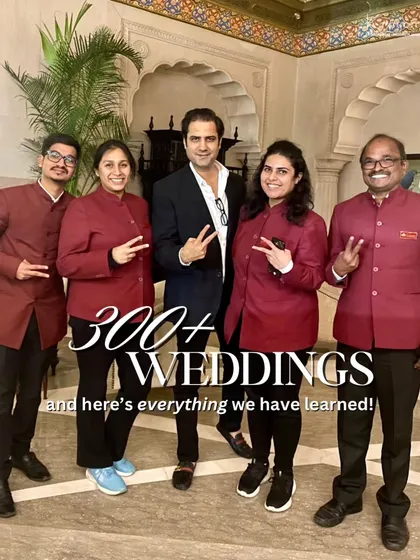 300+ weddings and here's everything we have learned. Our founder with the dedicated team that makes it all happen.
