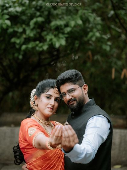 A close-up portrait showing the couple's connection and their newly exchanged rings. This shot combines the personal and the symbolic aspects of an engagement.