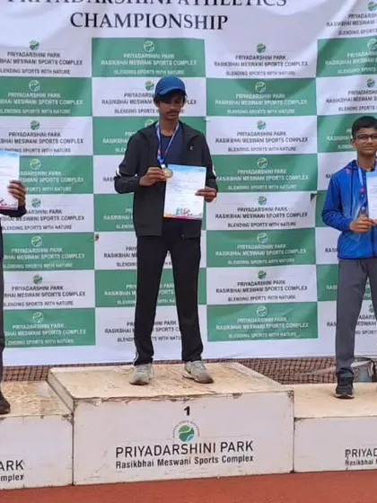 Our superstars on the podium at the Priyadarshini Park Athletics Championship. We celebrate Aston, Piyush, Sanisska, Fiyaan, Shayne, and Linn for their medal-winning performances in the 800m, 600m, and 4x100 relay.