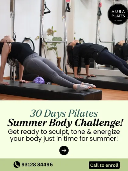 Our 30-Day Pilates & Cardio Summer Body Challenge combines 20 minutes of cardio with 40 minutes of Pilates on the Reformer for a lean, toned physique.