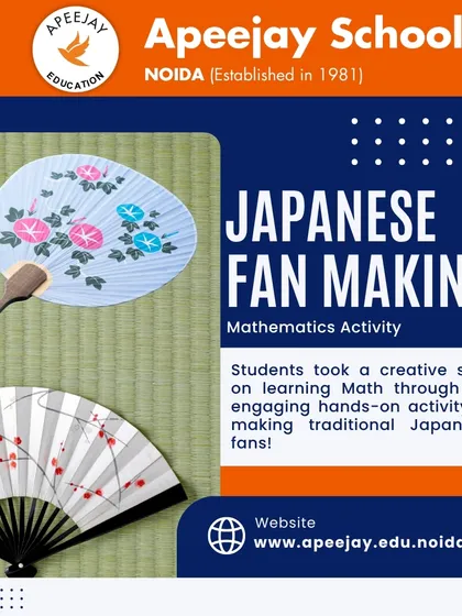 We make math creative with activities like Japanese Fan Making. This engaging, hands-on activity for our students blended learning about angles, symmetry, and spatial reasoning with the beautiful art of fan making.