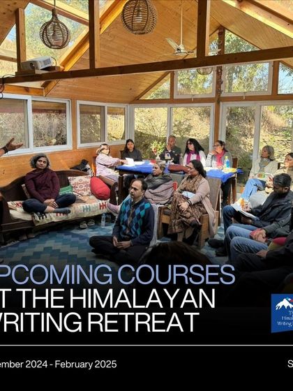 An indoor session in our glass-walled book lounge. This image shows the setup for our upcoming courses, where learning happens in a bright, inspiring environment.