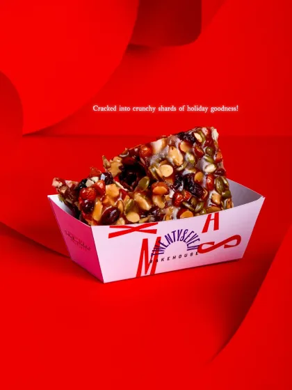 Cracked into crunchy shards of holiday goodness, our Winter Brittle is perfect for sharing.