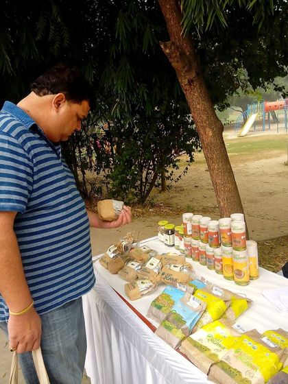 A photo from 2016-17, showing the market's history at Leisure Valley Park.