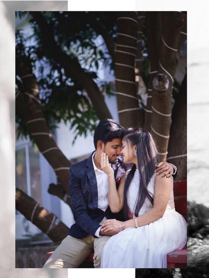 A tender moment captured during a pre-wedding shoot. The black and white edit adds a timeless, classic feel to this intimate portrait of a couple sharing a quiet connection.