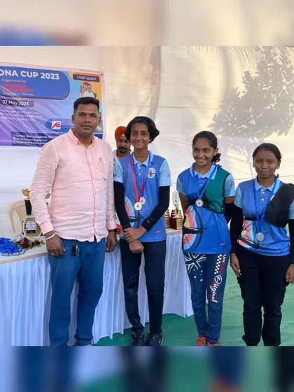 The runners-up team receiving their awards. Healthy competition pushes every athlete to become better.