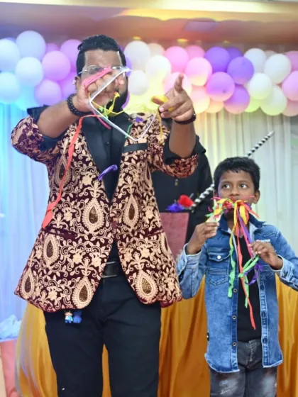 You never know what might happen when you join me on stage. This hilarious paper streamer trick is a guaranteed laugh for everyone, showing how my comedy magic breaks the ice and gets the whole room buzzing with energy.