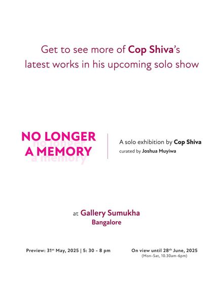 An invitation card providing details for the 'No Longer A Memory' exhibition. Clear and direct communication is key to ensuring our events are accessible to all who wish to attend.