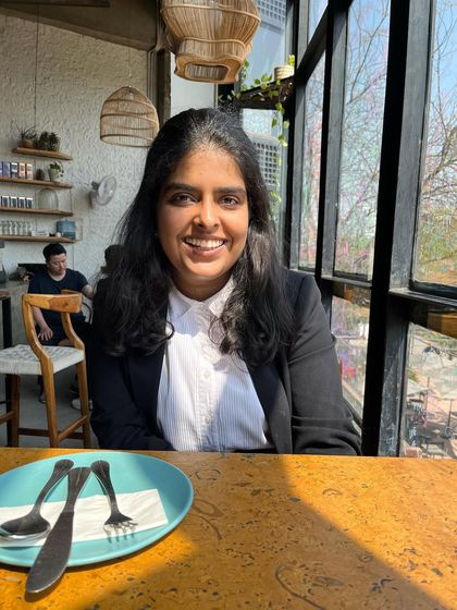 Taking a much needed lunch break at a cafe on a heavy court day. Balancing the intensity of litigation with moments of calm is essential.