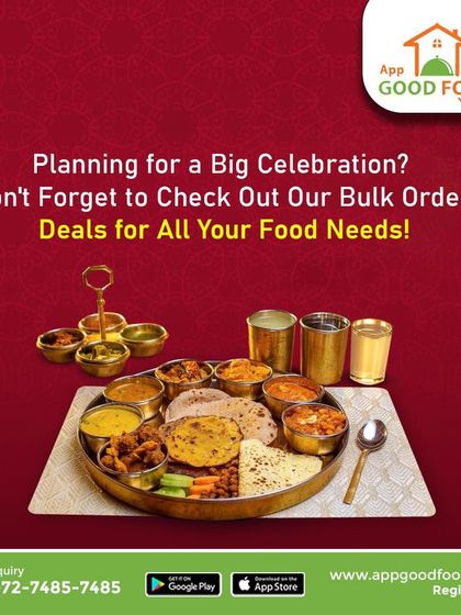 Planning a big celebration? Don't forget to check out our bulk order deals for all your food needs. This grand thali is perfect for any festive occasion.