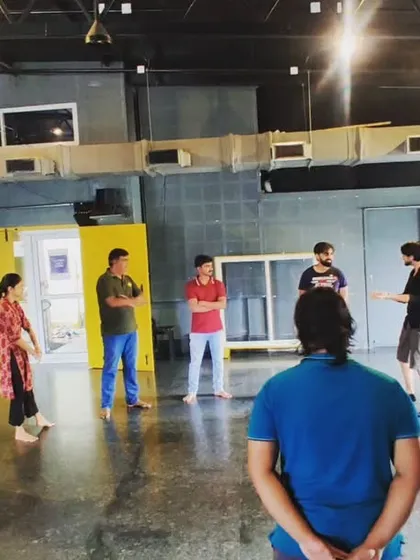 Another view of our acting workshop in session, showing the full height and space available for creative exploration.