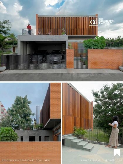 A feature on our 'Screen House' in The Architect's Diary, highlighting the giant wood louvers on the front facade.