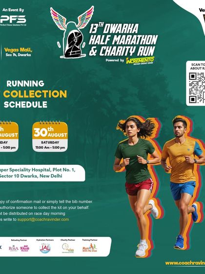 The final countdown is on. Bib expo and kit collection schedule for the Dwarka Half Marathon.