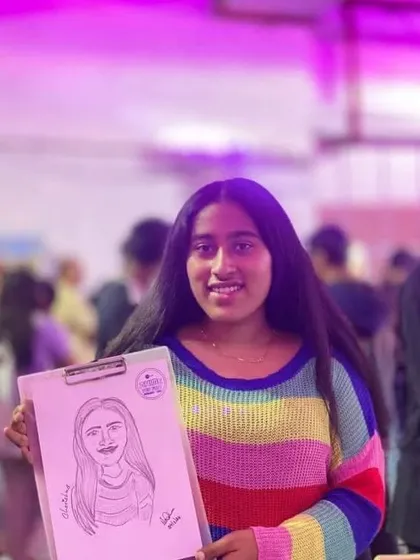 Meet Charishma, a medical student. Her rainbow sweater was as vibrant as her personality.