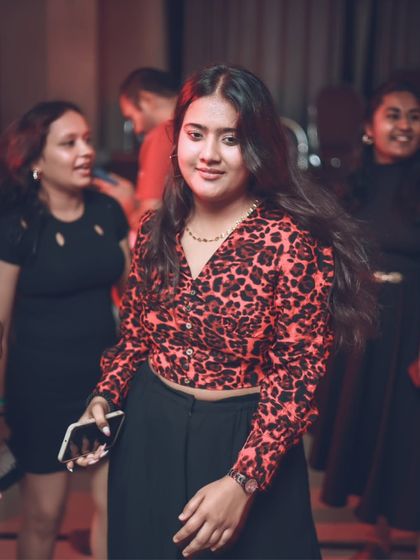 A guest enjoying the vibe on the dance floor. I always keep an eye on the crowd to see what tracks are resonating and adjust my set accordingly.