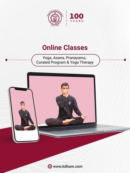 Our online classes cover a comprehensive range of practices, including Asana, Pranayama, and curated programs for Yoga Therapy. All sessions are available on your laptop or mobile device for convenience.