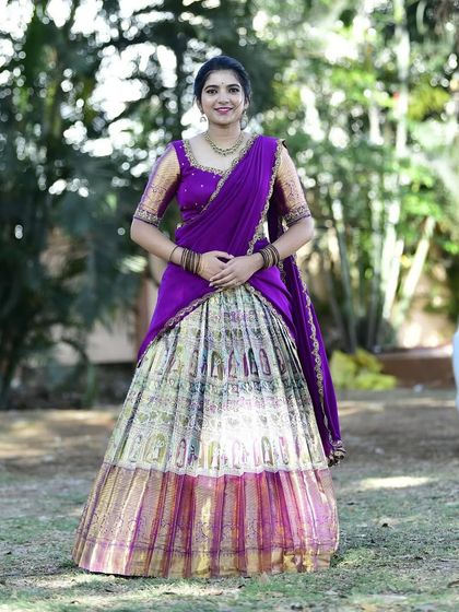 Anthariya by Nidhi Gowda - Custom Bridal & Occasion Wear Upcycled Kanjivaram Lehengas (Langa Voni) photo 14