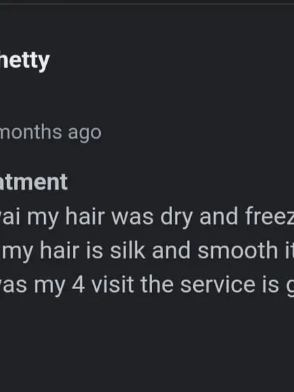 This client from Powai, on her fourth visit, loves how our hair botox treatment makes her hair look silky, smooth, and natural.