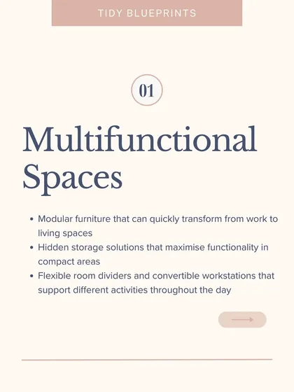 A key trend for future homes is multifunctional spaces. This involves using modular furniture, hidden storage, and flexible dividers to support different activities throughout the day in a compact area.