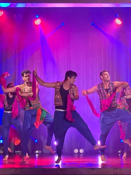 A high energy Bhangra fusion piece from one of our stage shows. We choreograph vibrant group dances like this for sangeets, getting the whole family involved and bringing the house down.