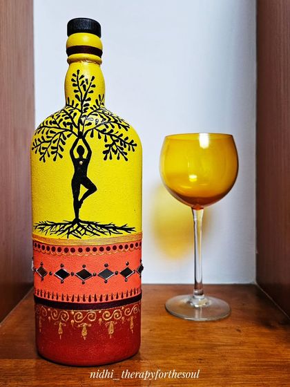 Nidhi - Hand-Painted Home Decor & Accents Upcycled Bottle Art photo 5