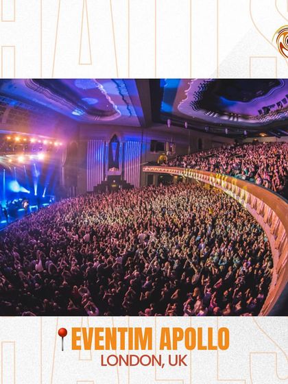 The Eventim Apollo in London, UK. A historic Art Deco theatre that has hosted countless music legends.