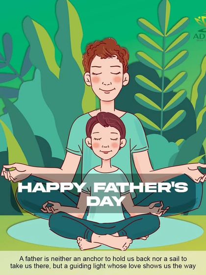 Happy Father's Day. A father is a guiding light, and sharing a yoga practice can be a beautiful way to find balance and peace together, both on and off the mat.