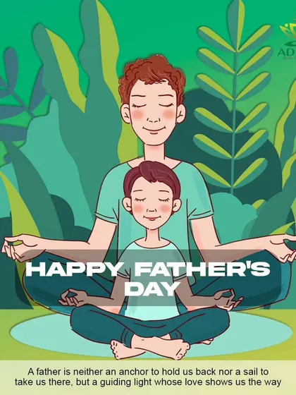 Happy Father's Day. A father is a guiding light, and sharing a yoga practice can be a beautiful way to find balance and peace together, both on and off the mat.
