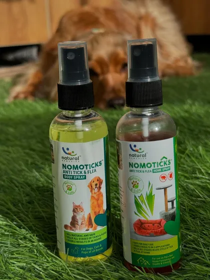 A look at the two essential products we use for tick prevention: the Nomoticks body spray and home spray from Natural Remedies.