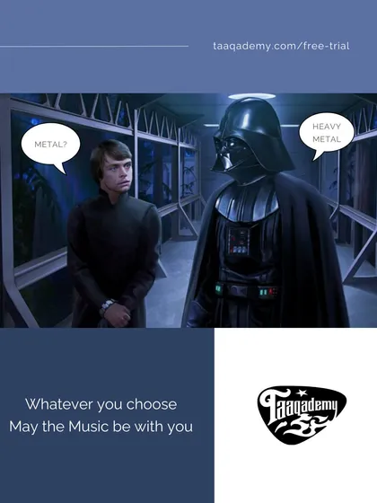 Metal? Heavy Metal? Whatever you choose, may the music be with you. I have mentors for every style, from Bollywood strumming to the dark side of metal. Come as you are, we'll find your sound.