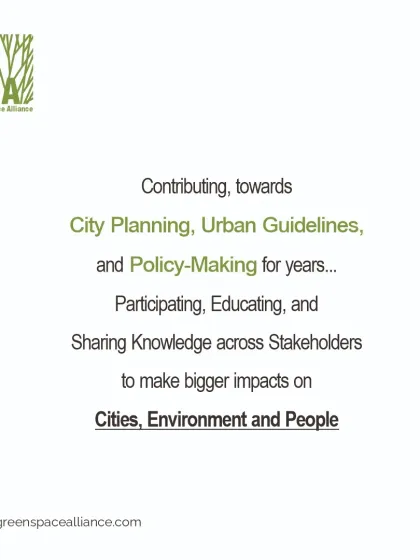 This graphic summarizes our long-standing commitment to city planning, urban guidelines, and policy-making. We believe in participating, educating, and sharing knowledge to make a bigger impact on cities, the environment, and people.