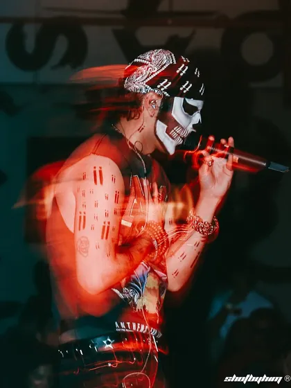 A creative motion-blur shot of Talwiinder performing in Bangalore, capturing his dynamic movement and the energy of his set. This slow-shutter technique turns a live performance into a piece of visual art.