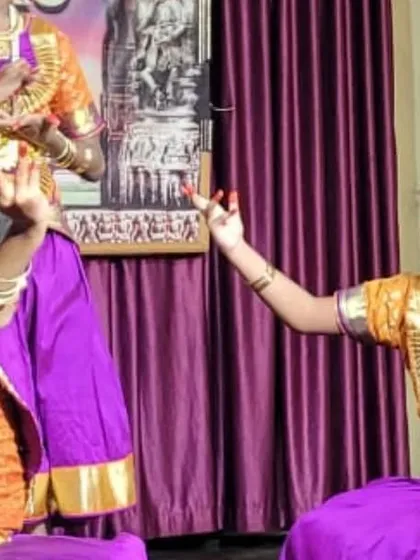 My students performing at the Siddi Vinayaka temple in Chikkalsandra for Navaratri. So proud of them for managing so well even in my absence.