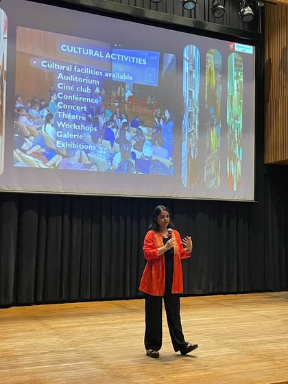 A member of our cultural team presents the wide array of activities available to new students. The orientation session is the perfect start to their exciting journey with us.